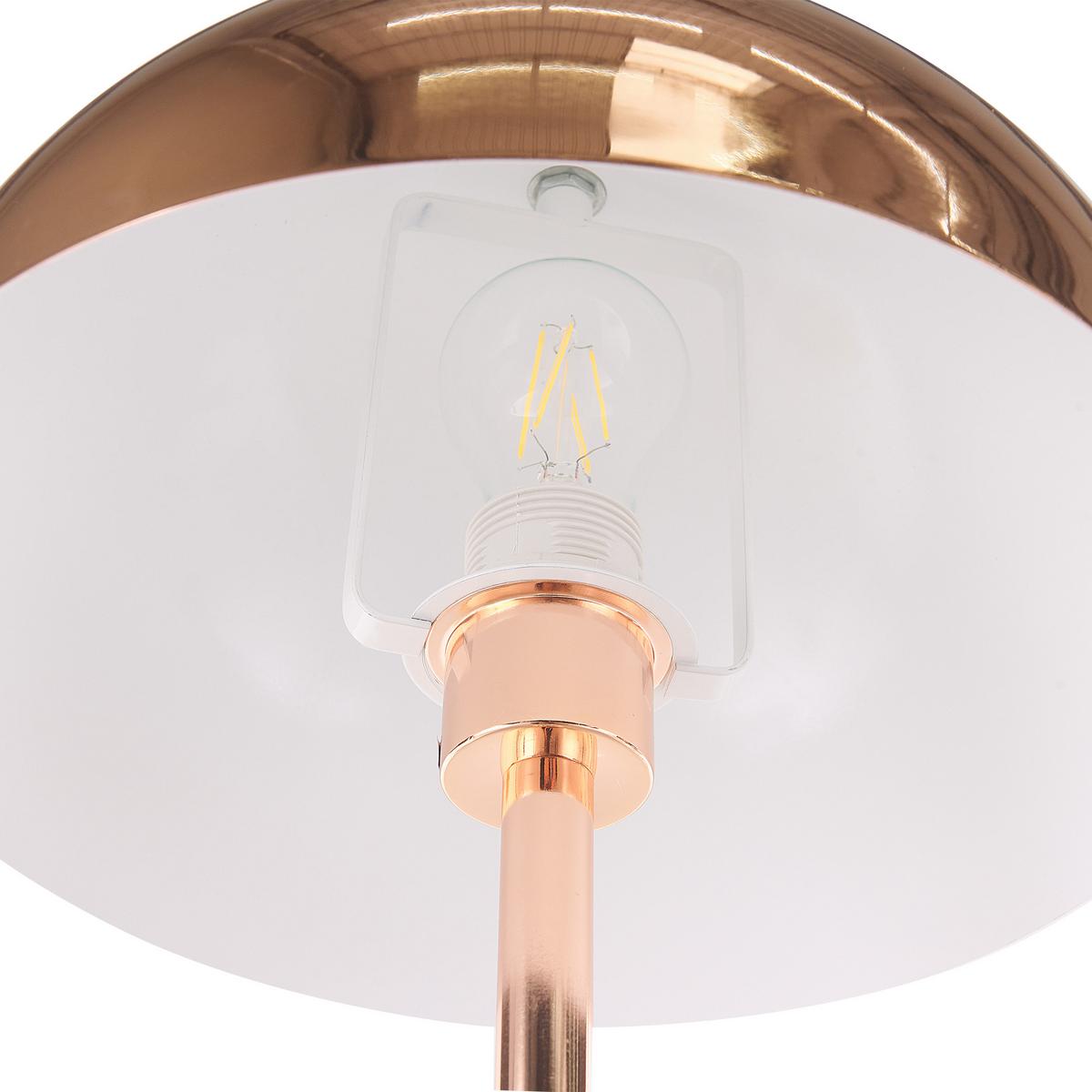TISCHLAMPE Macasia 30/30/64 cm - Kupferfarben, Metall (30/30/64cm) - Beliani