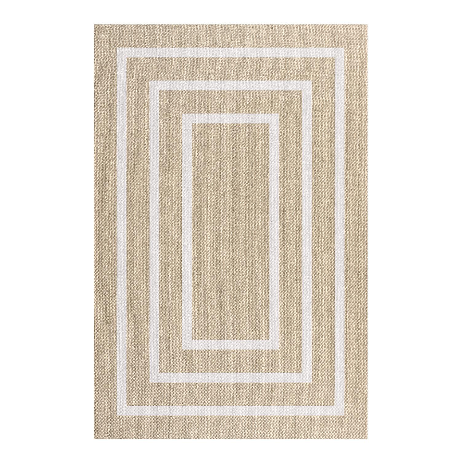 TEPPICH Premium en Vinyle Weißes Rechteck 160x230 cm - Weiß, Kunststoff (160/230cm) - STORESDECO