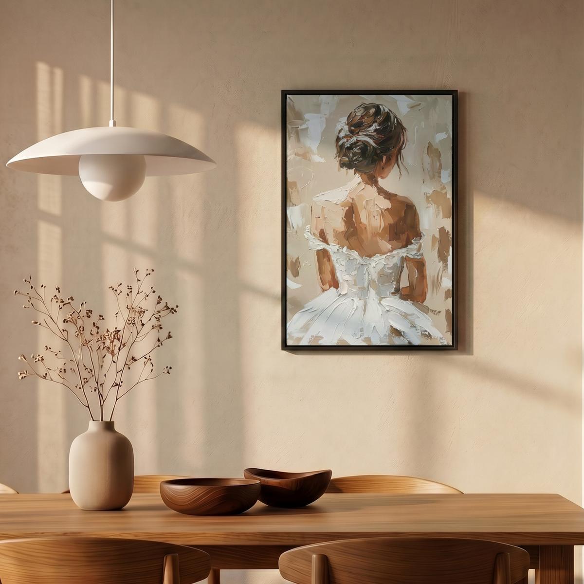 LEINWAND Bilder mit Rahmen - Frau - Farbe - Abstrakt - Beige - Modern - 40x60 - Sandfarben, Textil (40/60cm) - MuchoWow