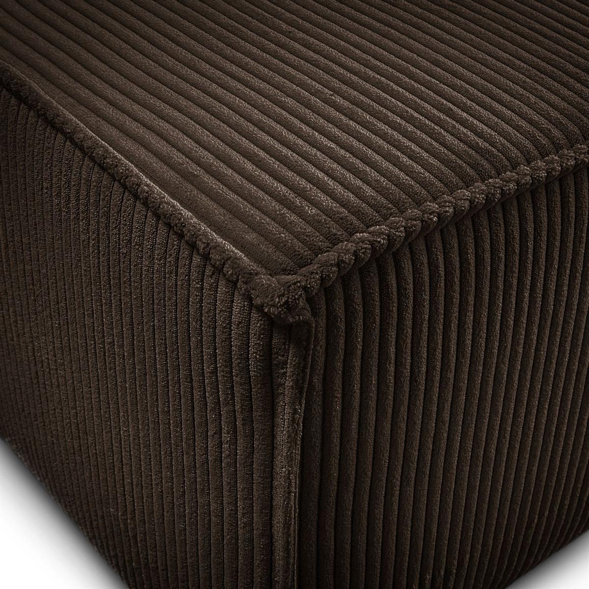 ECKSOFA Gepolstertes CARLO XL Cord mit Schlaffunktion und Bettkasten, Poso 06 - Braun, Textil (277/143cm) - Lookway