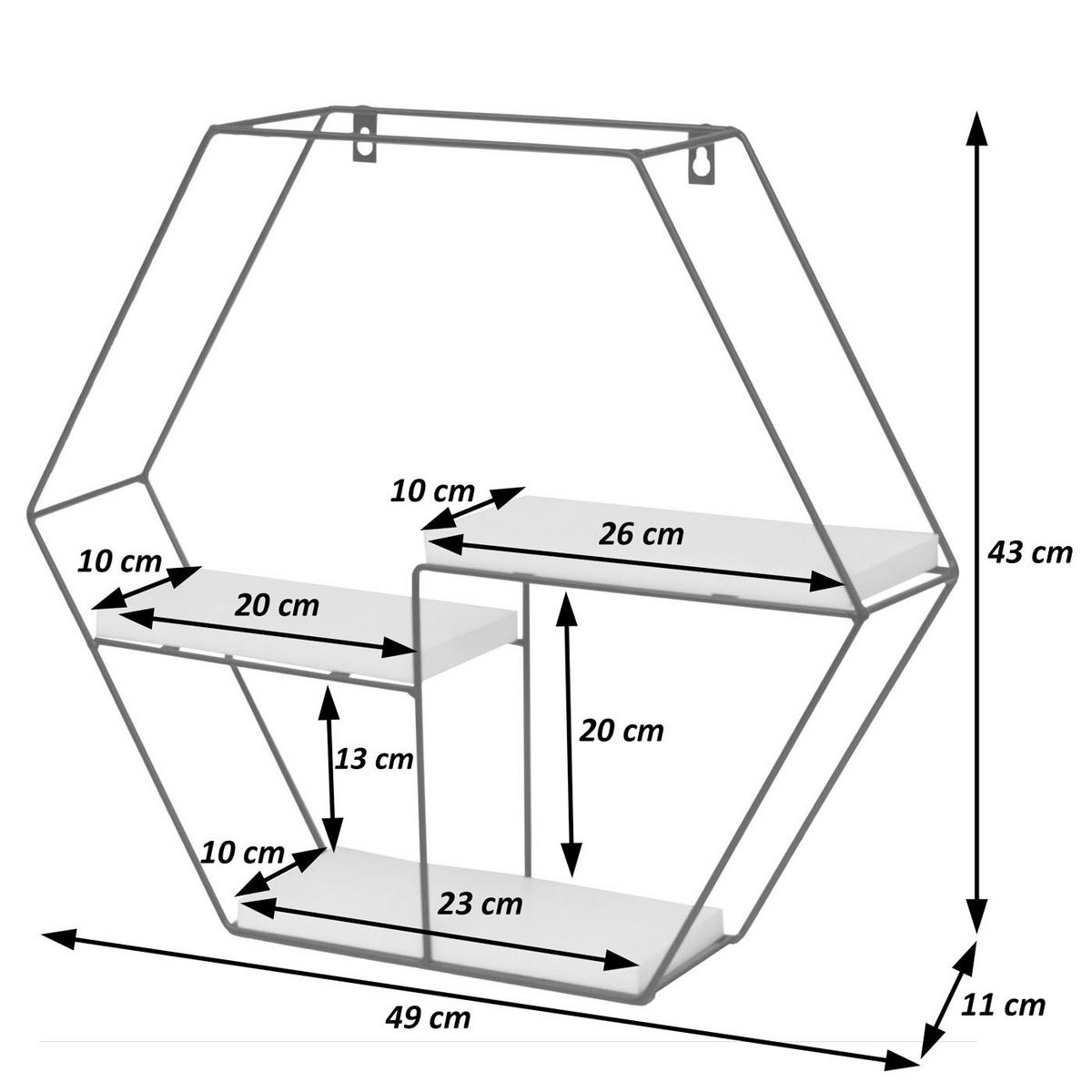 WANDREGAL Weiß - Weiß, Holz (49/43/11cm) - MCW
