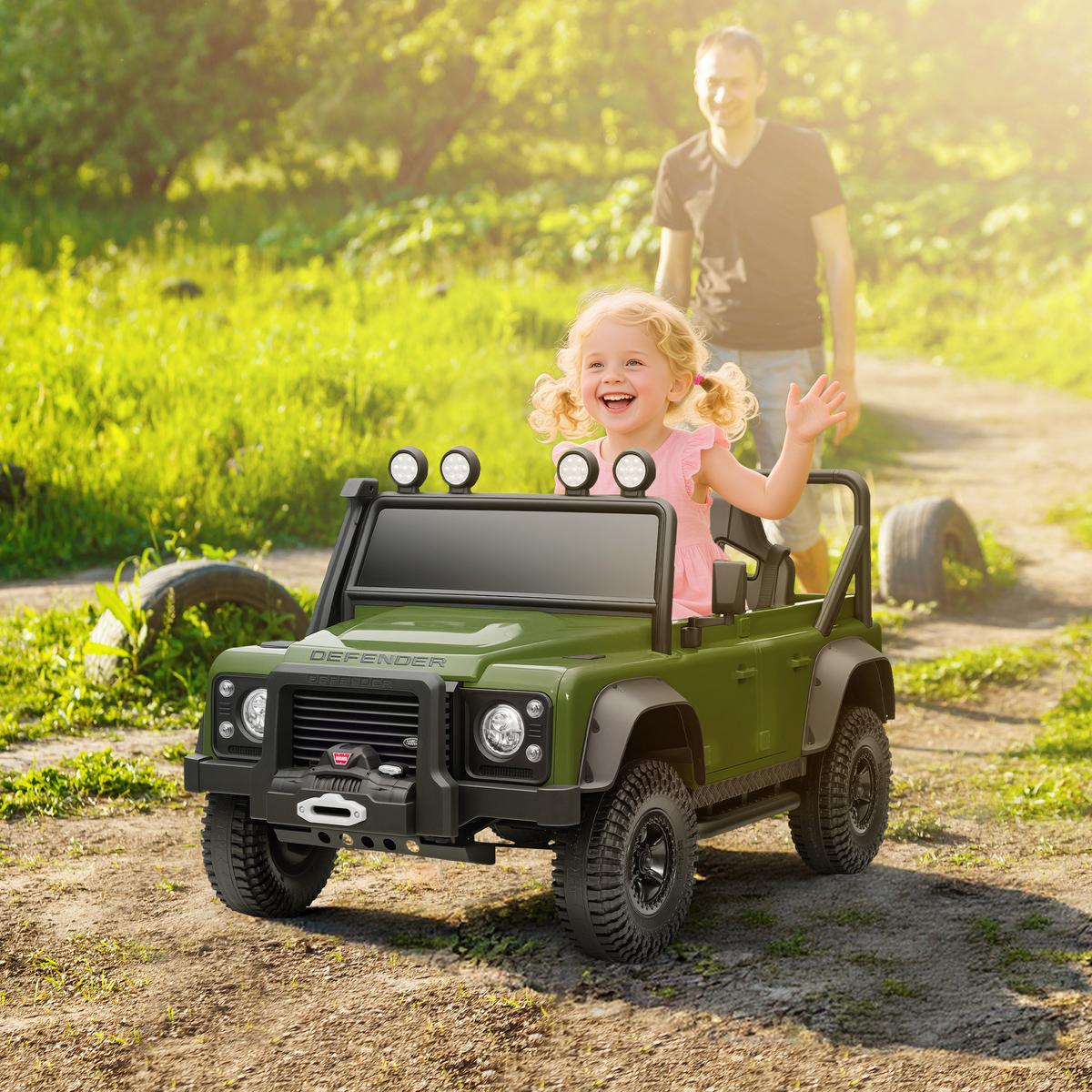 KINDER-ELEKTROAUTO 12V 7Ah Kinderauto mit 2,4 Ghz Fernbedienung Grün - Grün, Kunststoff (115/61/61cm) - AIYAPLAY
