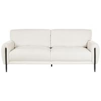 3-SITZER-SOFA Chenillegewebe Cremeweiß Skaro - Creme, Textil (214/87/89cm) - Beliani