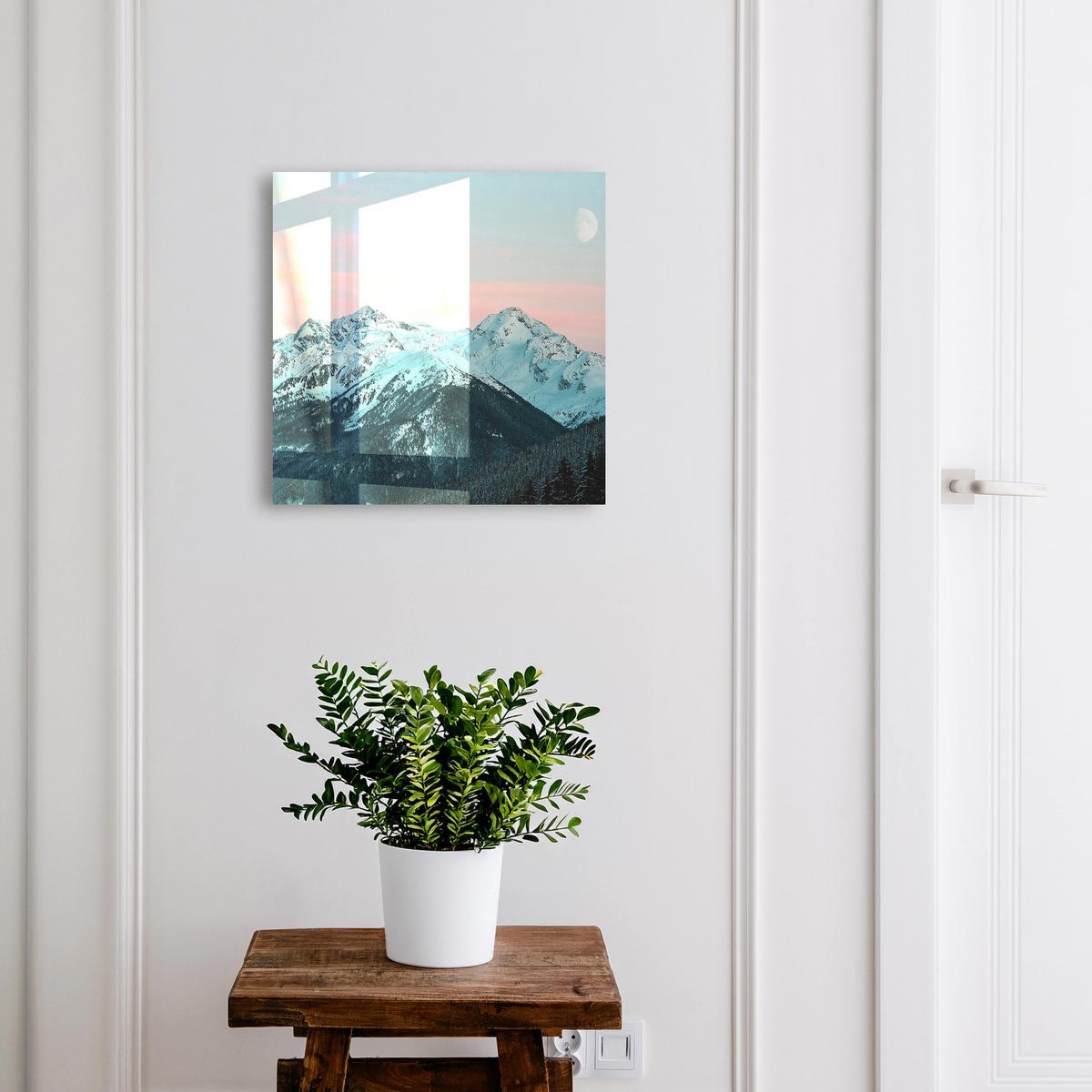 SCHLÜSSELBOX Schwarz 30x30 cm- Türöffnung nach rechts - Bergfrieden - Weiß, Metall (30/30/5cm) - TULUP