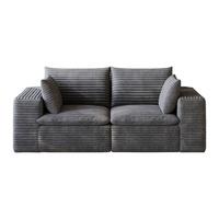 2-SITZER SOFA 180cm Cord-Sofa ohne Montage - Dunkelgrau, Textil (180/60/90cm) - Urban Meuble