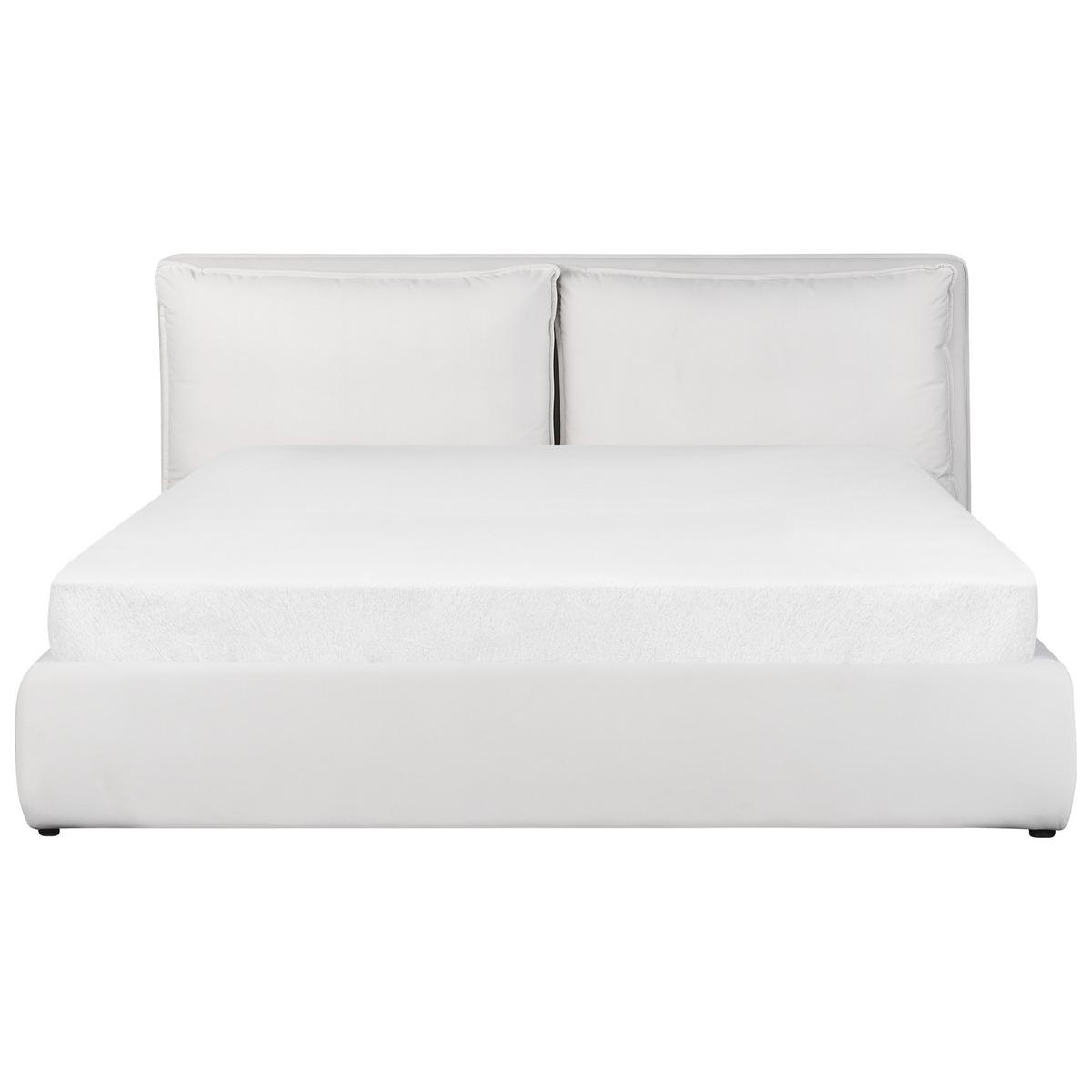 BETT 180/200cm Cremeweiß Bajonna - Creme, Textil (180/200cm) - Beliani