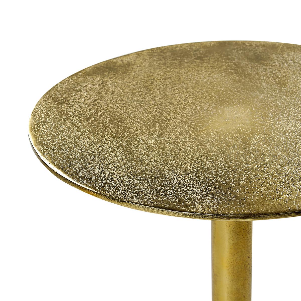 BEISTELLTISCH Metall/Marmor gold/schwarz rund 30 cm Colibri - Goldfarben/Schwarz, Metall (30/30/54cm) - Beliani