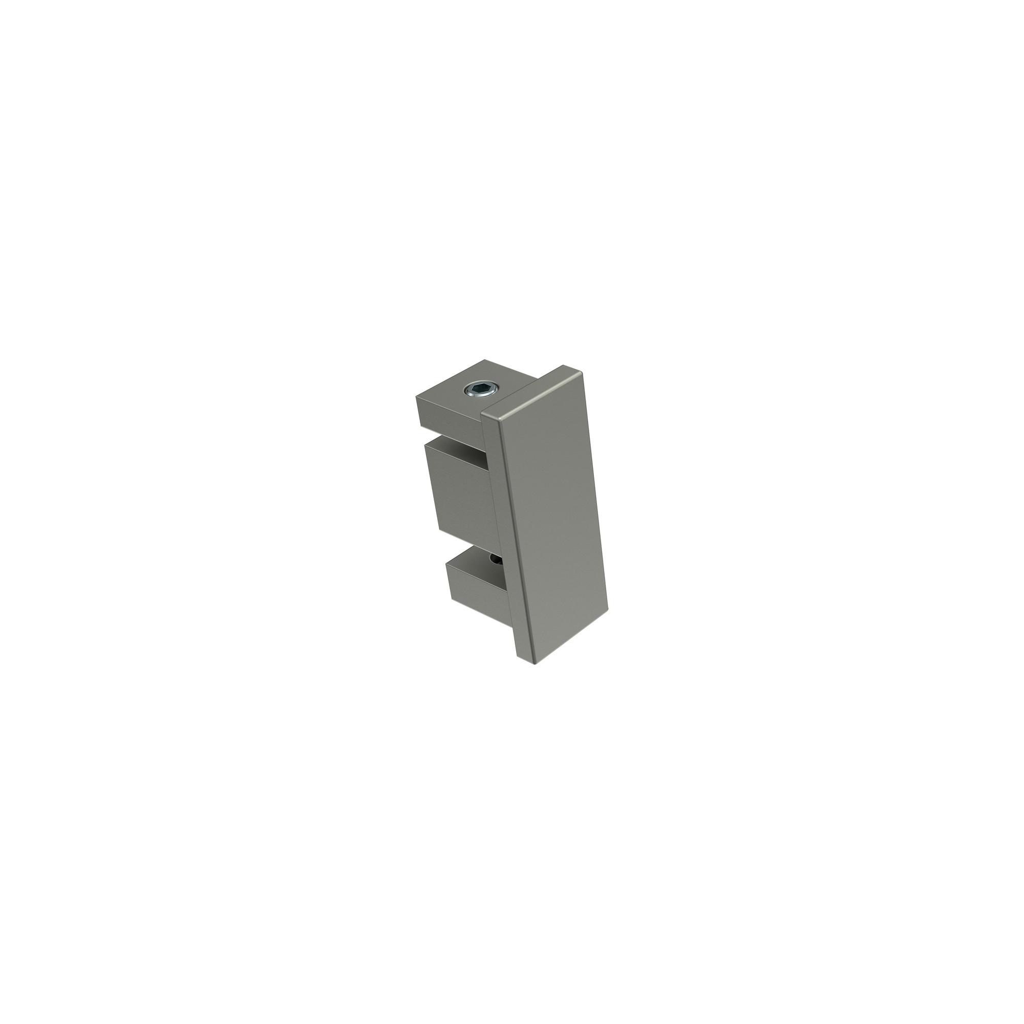 ENDSTÜCKE FÜR GARDINENSTANGEN 14x35 mm, Paxo Edelstahl-Optik, Packung 2 Stück - Edelstahlfarben, Metall (1.5/3.4/3.4cm) - INTERDECO