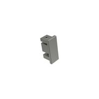 ENDSTÜCKE FÜR GARDINENSTANGEN 14x35 mm, Paxo Edelstahl-Optik, Packung 2 Stück - Edelstahlfarben, Metall (1.5/3.4/3.4cm) - INTERDECO