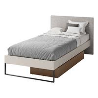 JUGENDBETT Sigma 90x200 SG14 - Kaschmir/Trüffeleichefarben, Holzwerkstoff/Metall (90/200cm) - MIRJAN24