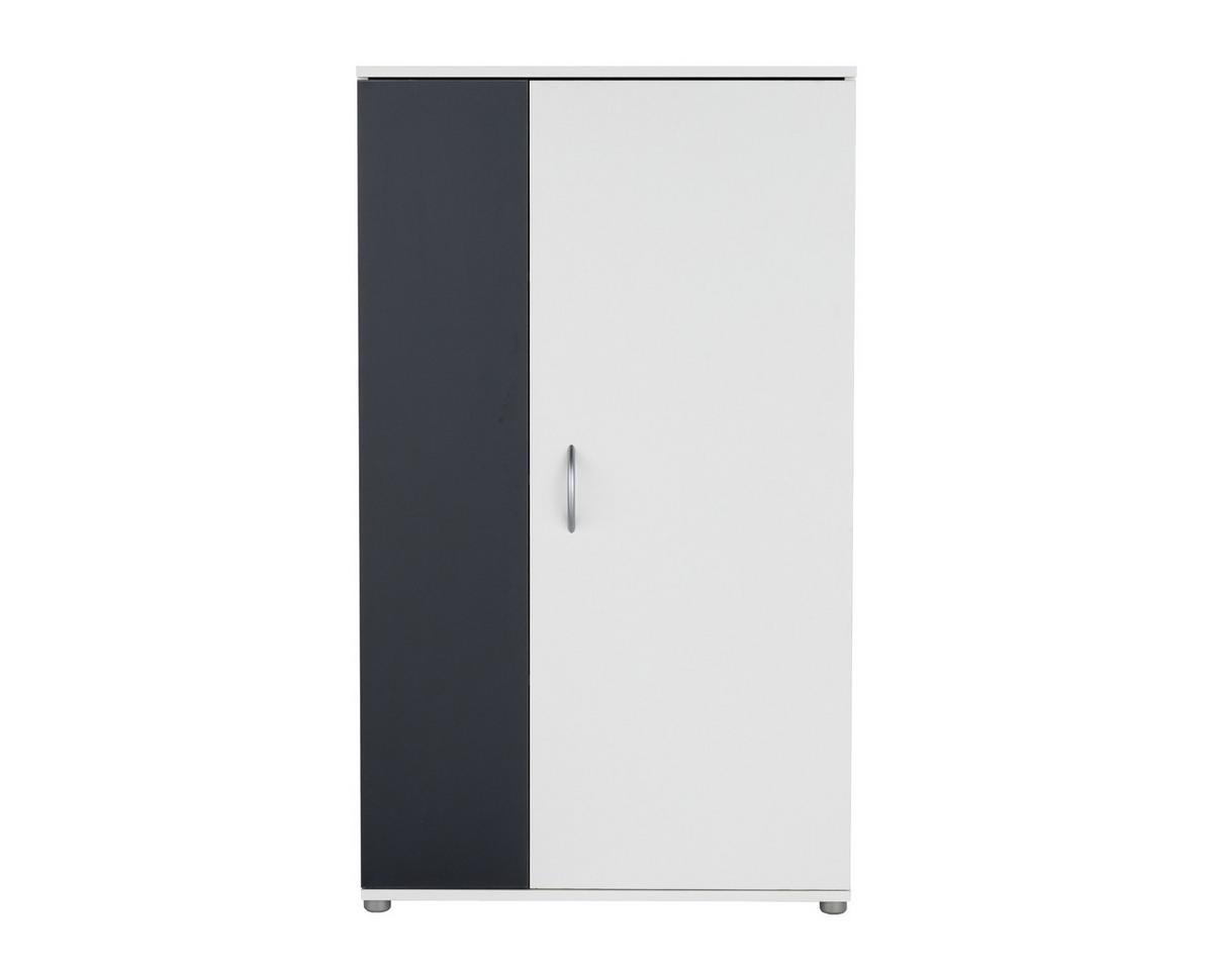 MEHRZWECKSCHRANK 70/121/35 cm Weiß Anthrazit - Anthrazit/Silberfarben, Holzwerkstoff/Kunststoff (70/121/35cm) - arthur berndt