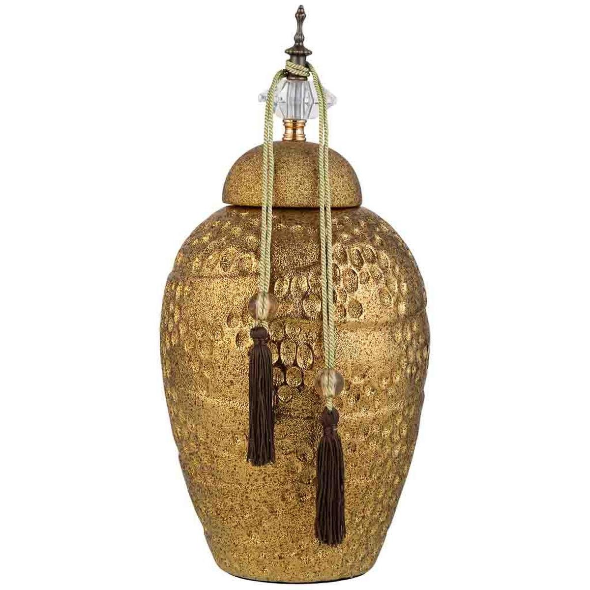 VASE aus Keramik, golden, 18x38cm - Goldfarben, Keramik (37.5cm) - Wanderlust
