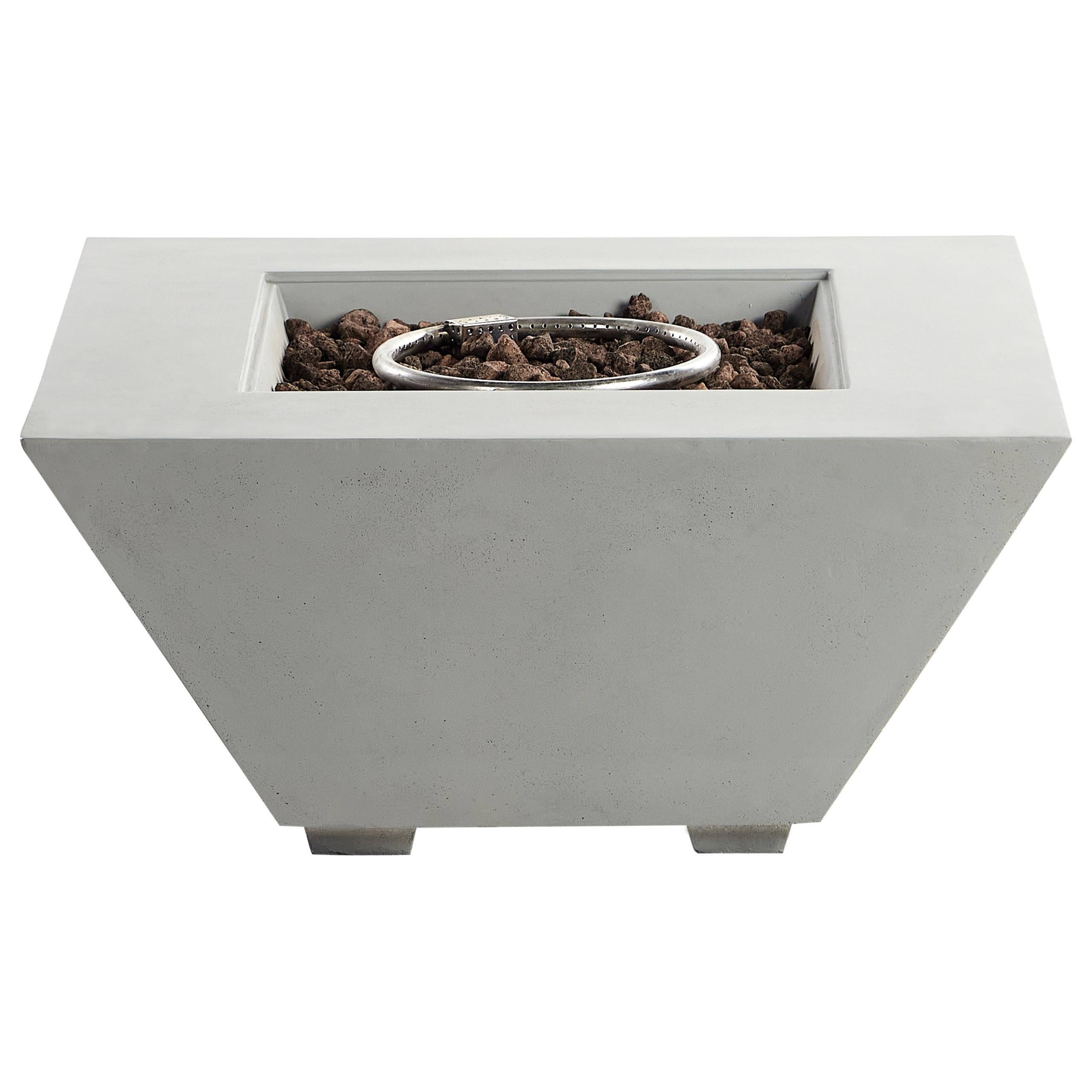 FEUERSTELLE Grau Katmai - Grau, Stein (86/42/86cm) - Beliani