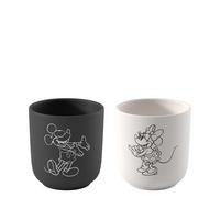 KAFFEEBECHER Manufacture Rock – Mickey Mouse schwarz-weiß 280 ml 2er Set - Schwarz/Weiß, Keramik (0.28L) - Villeroy & Boch