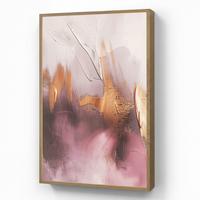 WANDLEUCHTE MIT AKKU Lila - Abstrakt - Farbe - Gold 70x100 cm - Mauve, Holzwerkstoff (70/100/8cm) - OnlyWow