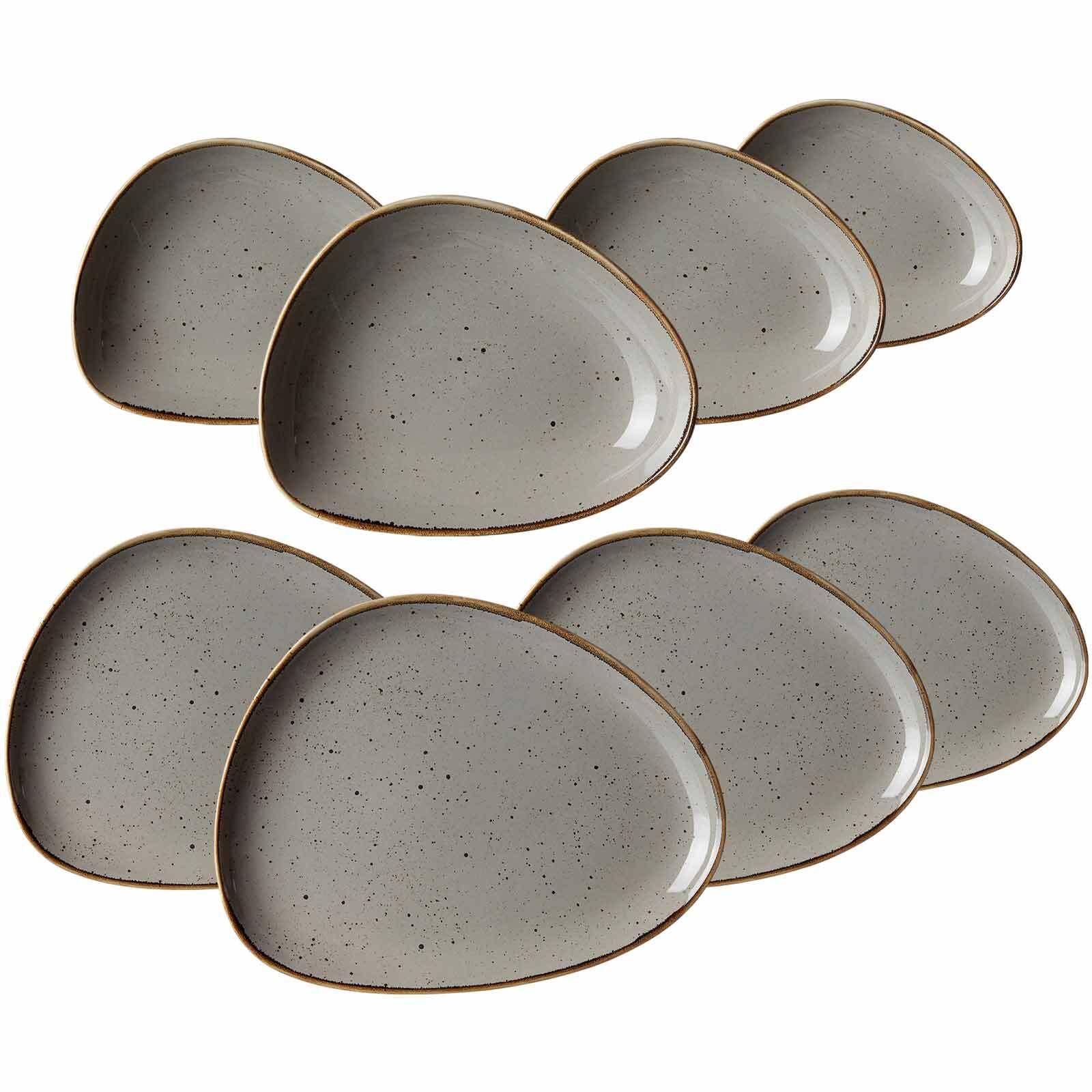 TAFELSERVICE Taste taupe 8-tlg. - Taupe, Keramik (2/2/2cm) - Ritzenhoff Breker