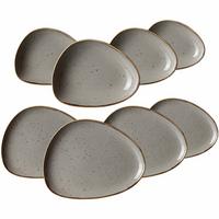 TAFELSERVICE Taste taupe 8-tlg. - Taupe, Keramik (2/2/2cm) - Ritzenhoff Breker