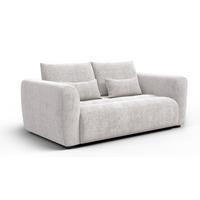 SOFA SORENO 3-Sitzer, ecru - Ecru/Schwarz, Holz/Textil (214/94/114cm) - Wozimo