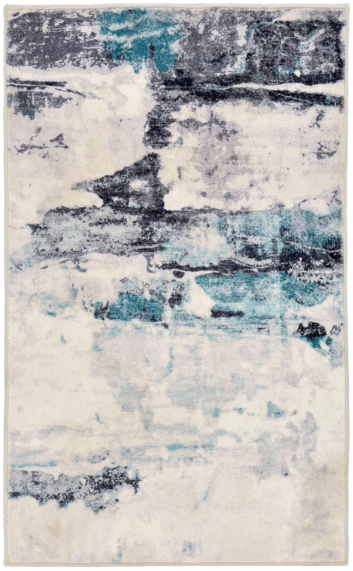 BADTEPPICH Ariella Grau 50x60 cm - Türkis, Textil (50/60cm) - Gino Falcone