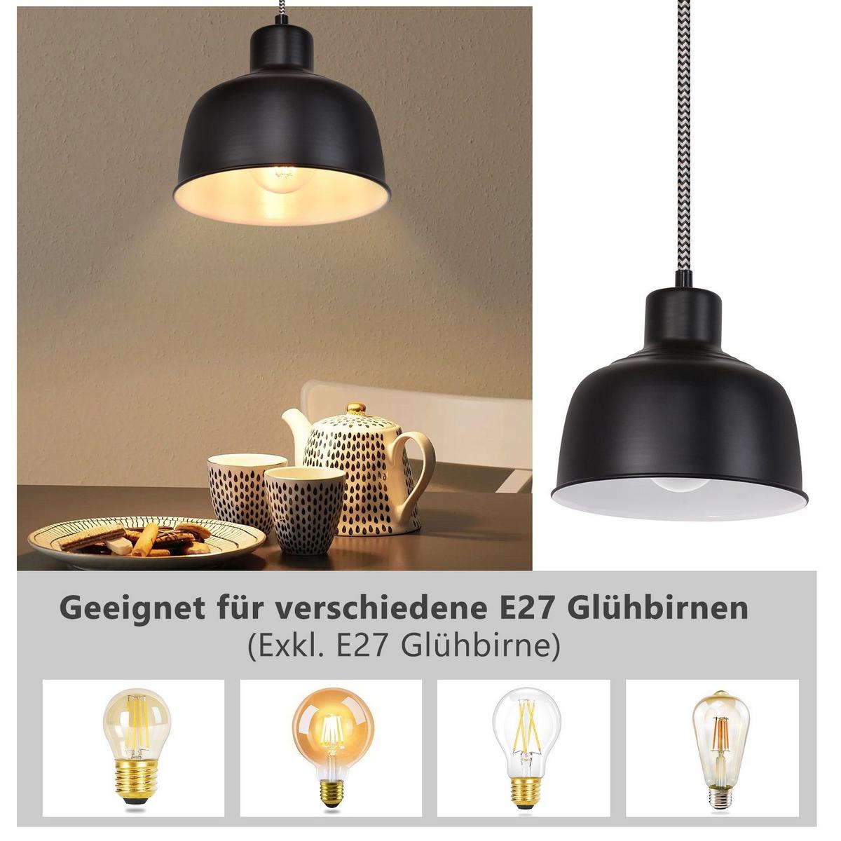 PENDELLEUCHTE Selma 1-flammig 18/10/170 cm - Schwarz, Metall (18/10/170cm) - Nettlife