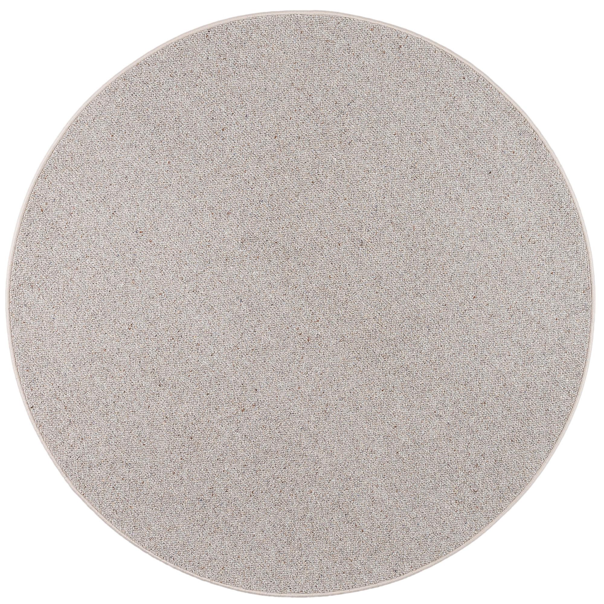NATUR TEPPICH WOLLE BERBER RUND - Grau, Textil (133/133cm) - Snapstyle
