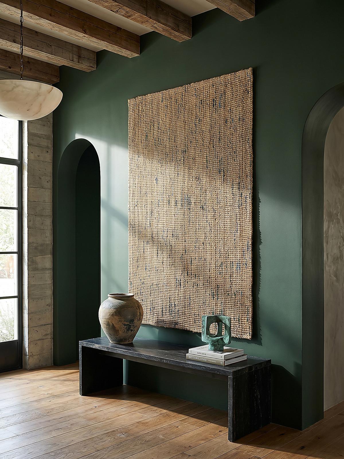 JUTETEPPICH handgewebt ERME, in Naturjute, Natur-Blau, 200 x 290 cm - Beige, Textil (290/200cm) - KADIMA DESIGN