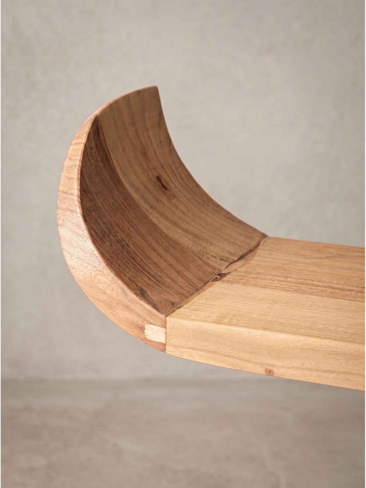 WANDREGAL ARBOGA, Mango Massivholz, handgefertigt, 100 x 20 x 36 cm - Braun, Holz (100/36/20cm) - KADIMA DESIGN