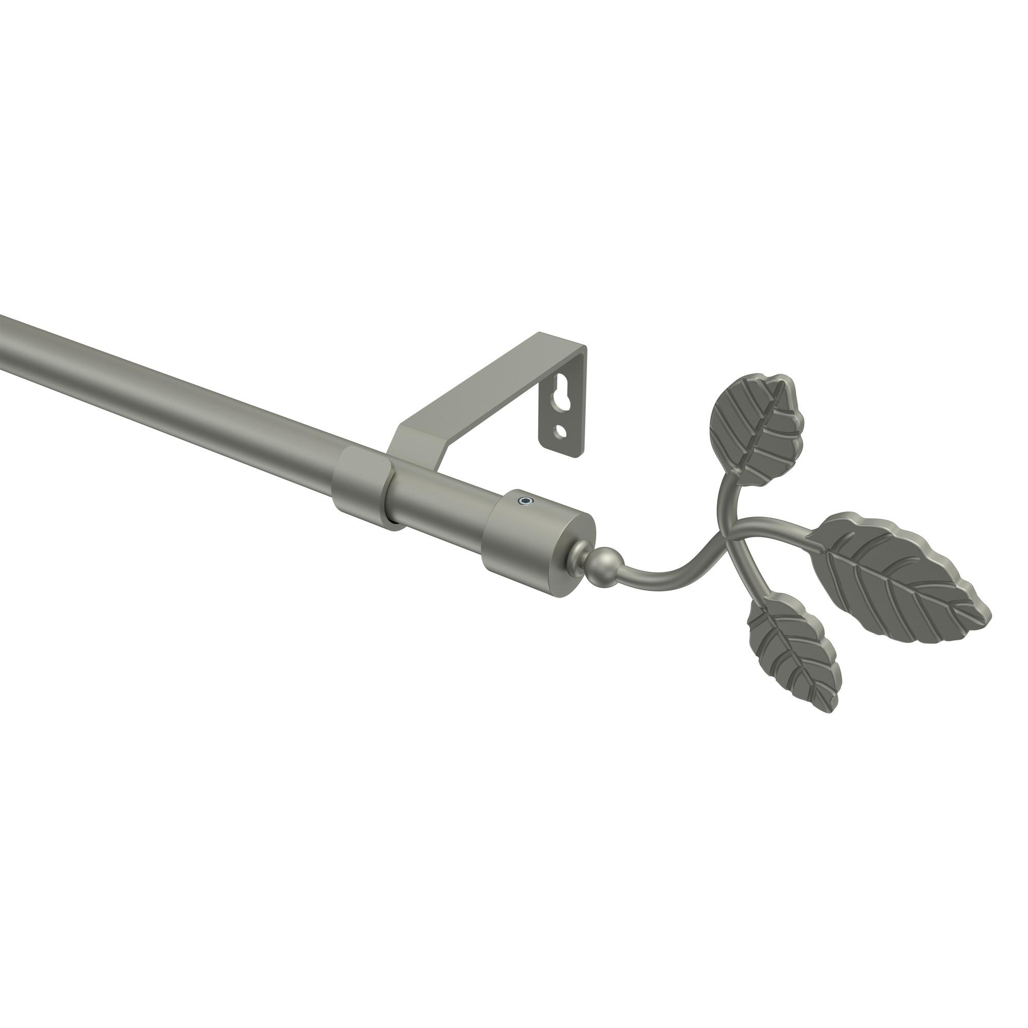 GARDINENSTANGE Olymp Alessia 160 cm, 1-läufig (ohne Ringe), 16 mm Ø Chrom matt - Chromfarben/Nickelfarben, Metall (160cm) - INTERDECO