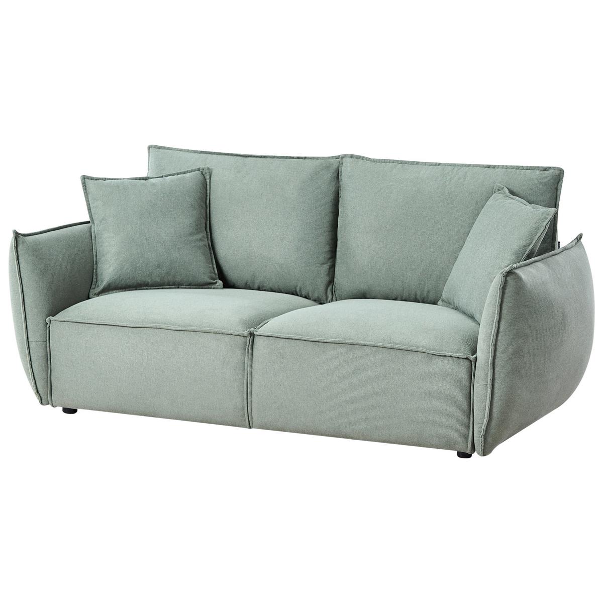 3-SITZER-SOFA Stoff Hellgrün Kunes - Hellgrün, Textil (190/82/92cm) - Beliani