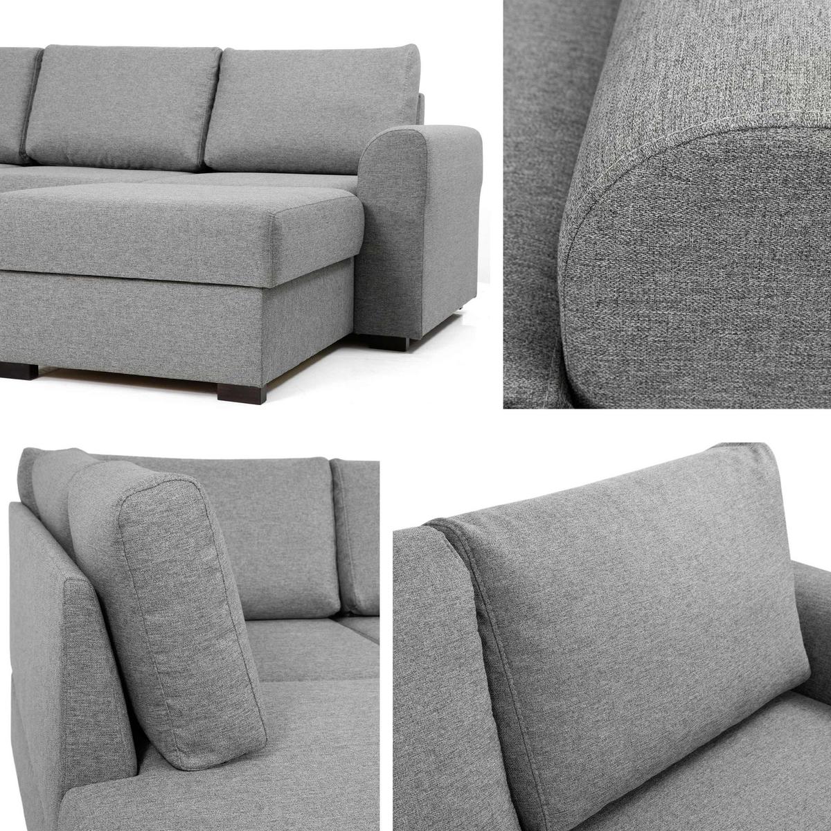 WOHNLANDSCHAFT Wilma Large Premium, Seite: Links - Beige/Schwarz, Holz/Textil (370/85/186cm) - MIRJAN24