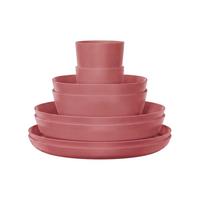 GESCHIRR-SET Silueta Vivid Mauve 8-tlg. - Rot/Rosa, Kunststoff (2/2/2cm) - Mepal
