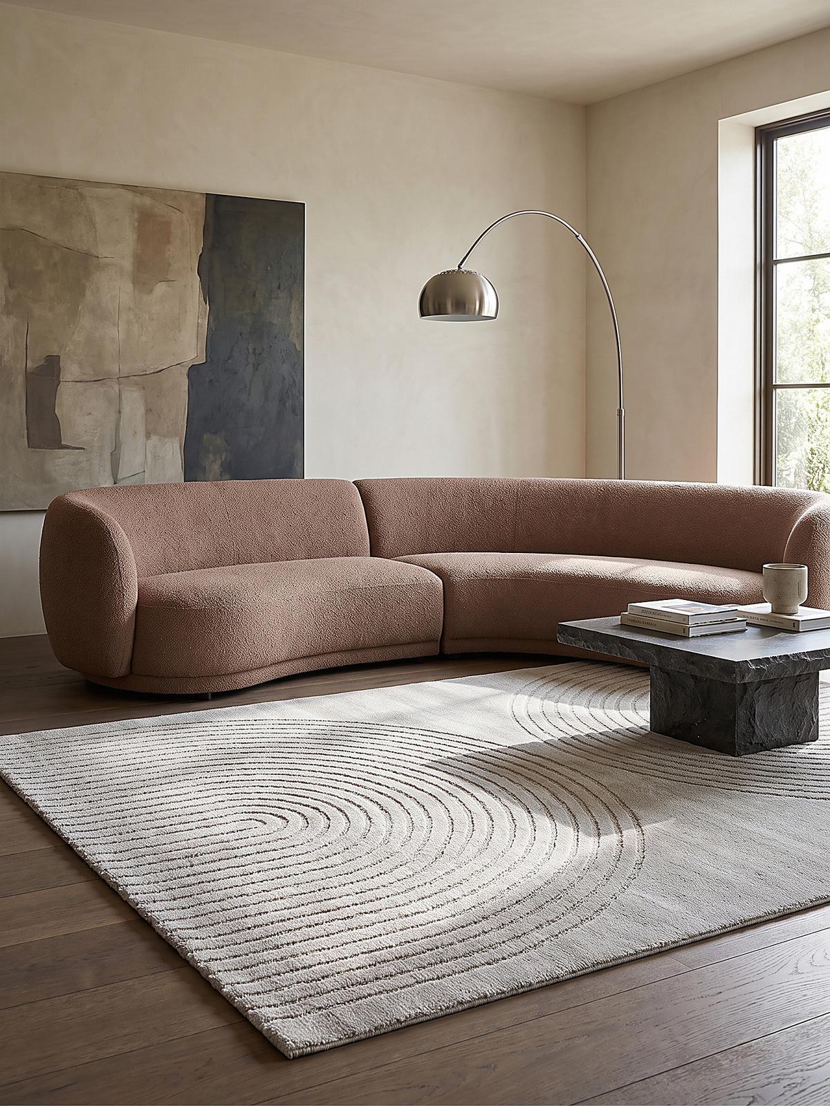 KURZFLORTEPPICH Geometrisch MUOTA Polypropylen Grau 160 x 220 cm - Grau, Textil (160/220cm) - KADIMA DESIGN