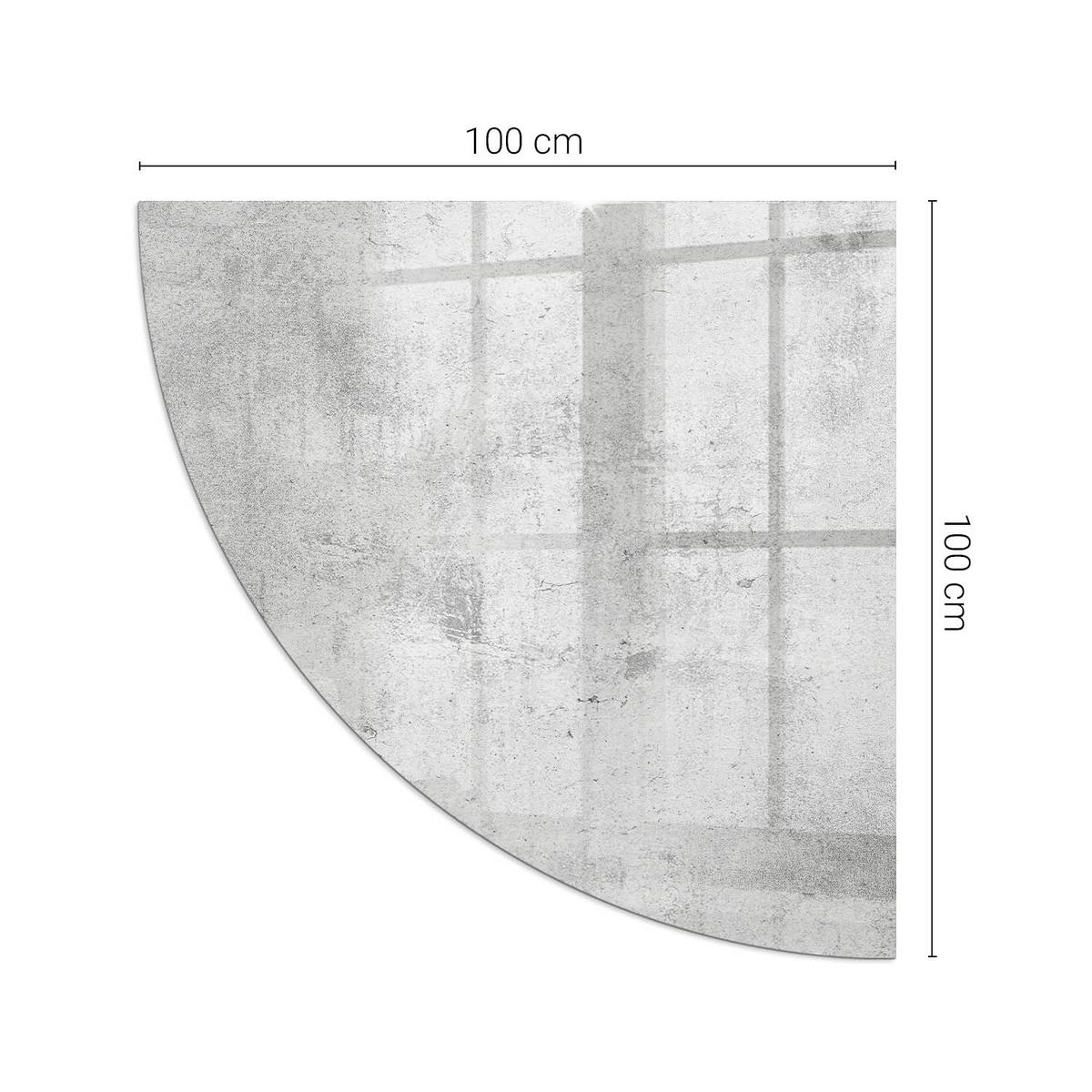 GLASPLATTE für Kamin 100x100 cm - Grau, Glas (100/100/0.4cm) - TULUP
