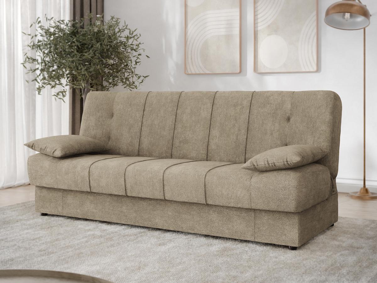 SCHLAFSOFA Sonia - Beige/Schwarz, Holz/Kunststoff (194/88/90cm) - MIRJAN24