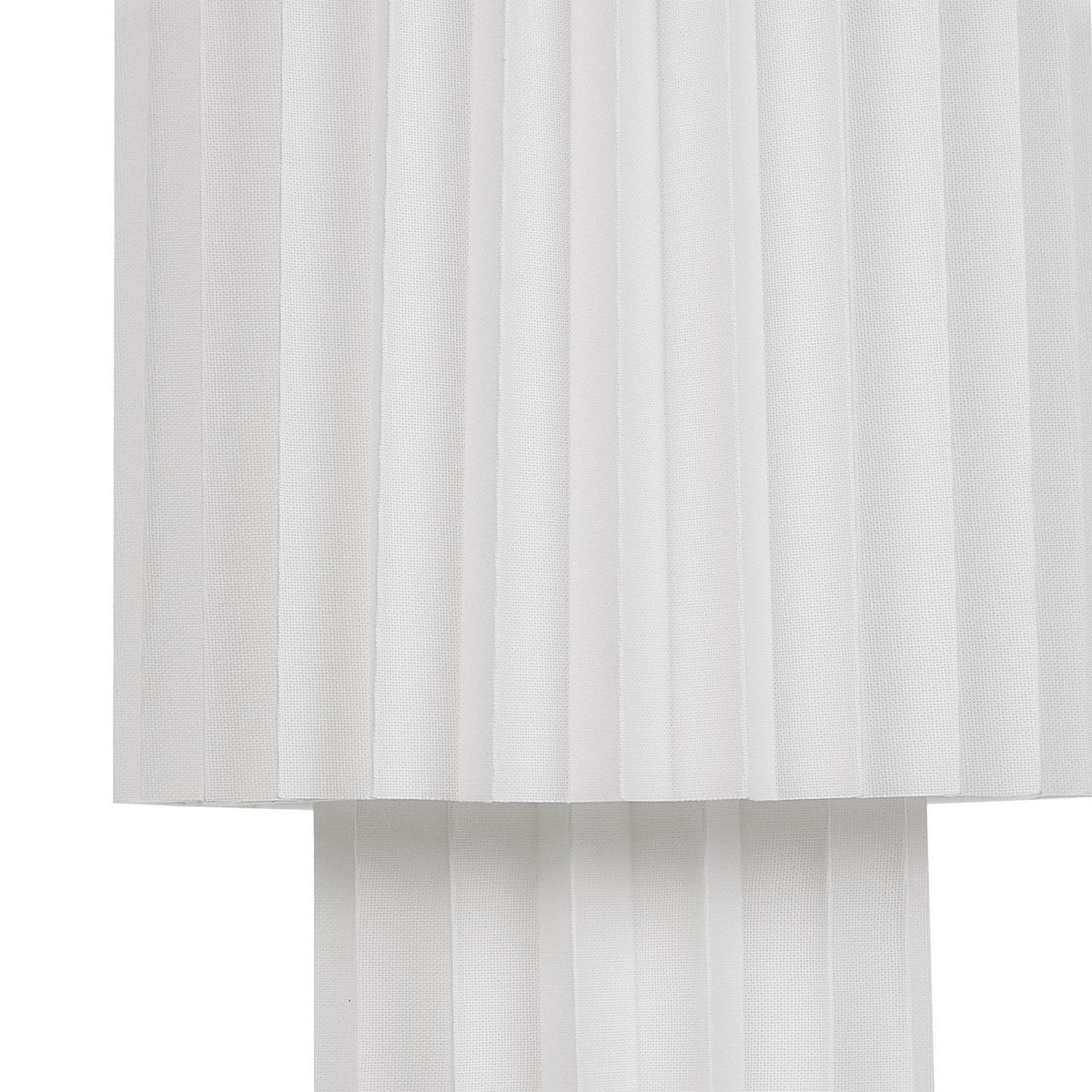 TISCHLEUCHTE Weiß Alfeios - Weiß, Textil (25/25/40cm) - Beliani