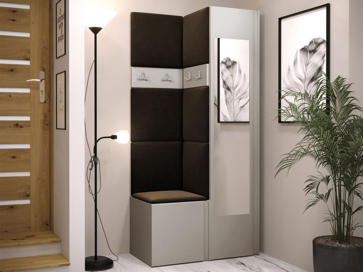 GARDEROBEN-SET Orion XXV - Kaschmir/Braun, Holzwerkstoff/Kunststoff (82/186/46cm) - MIRJAN24