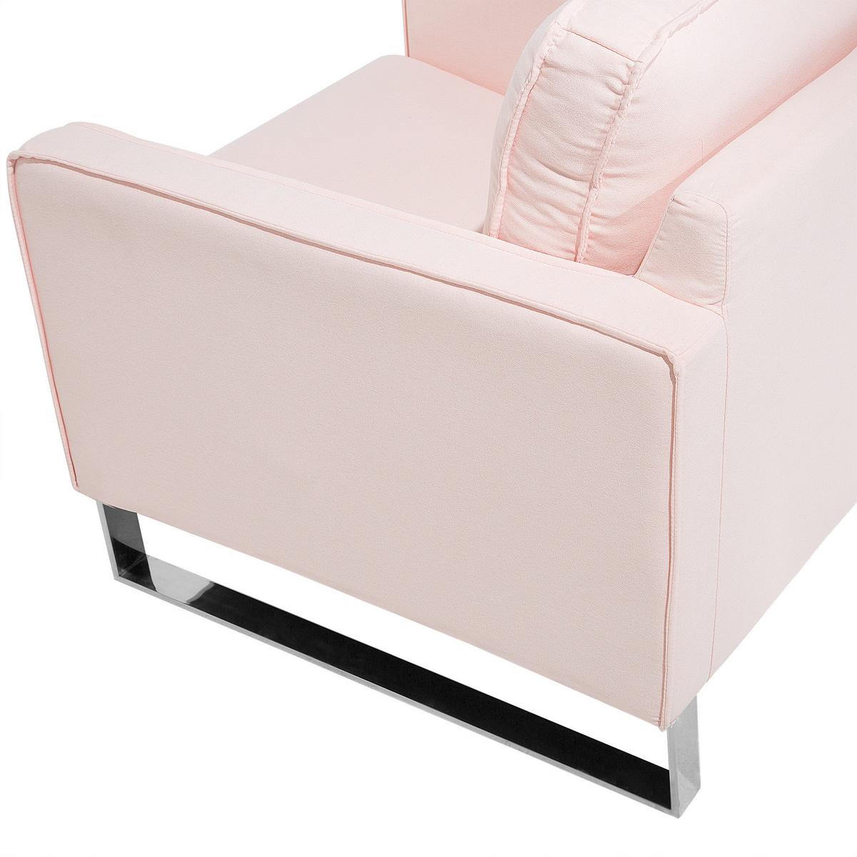 SESSEL Polsterbezug Rosa Vind - Pink, Textil/Metall (76/82/82cm) - Beliani