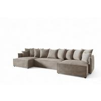 WOHNLANDSCHAFT Minea - Beige, Holzwerkstoff/Textil (362/70/153cm) - Fun Möbel