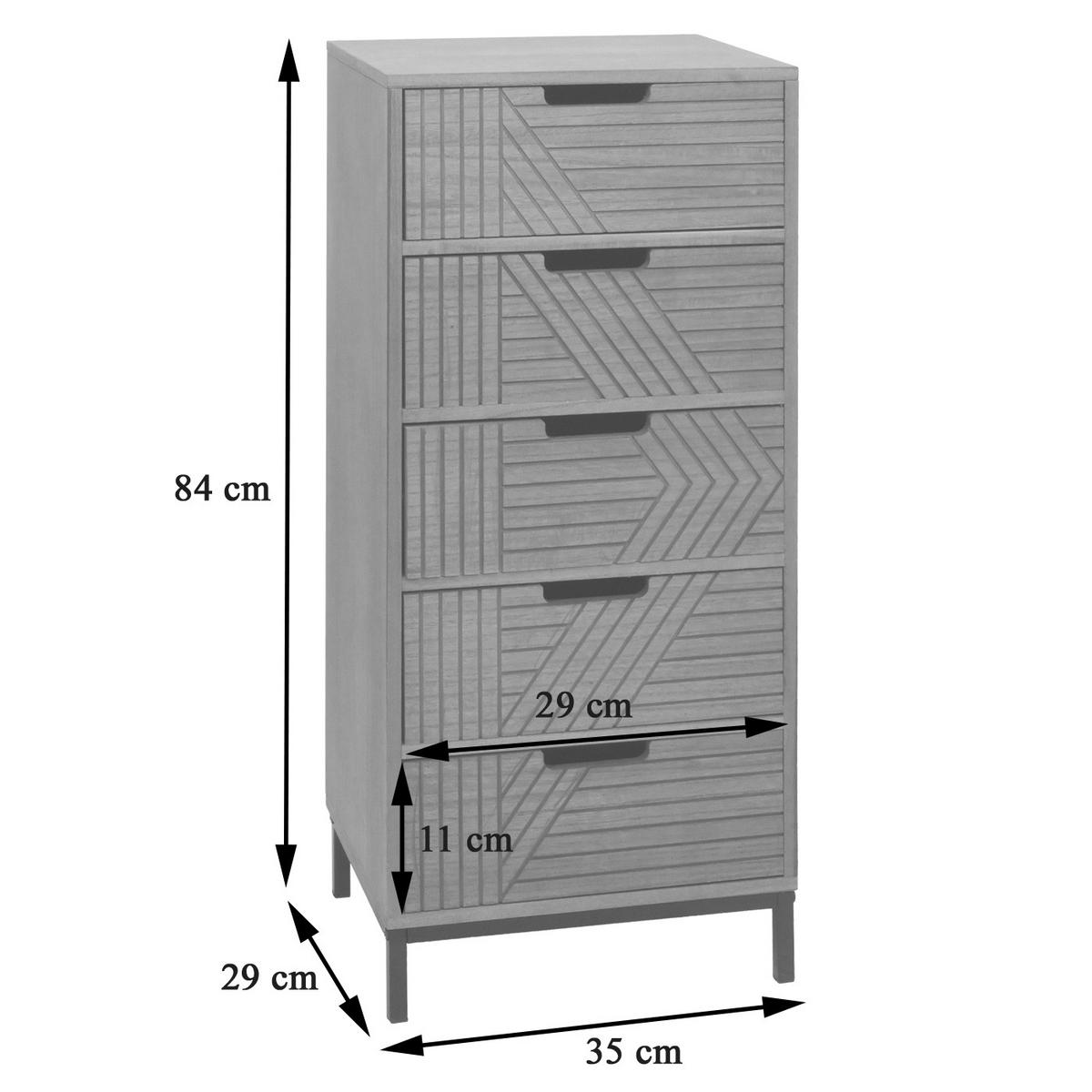 KOMMODE Grau, Braun - Braun/Grau, Holz (35/84/29cm) - MCW