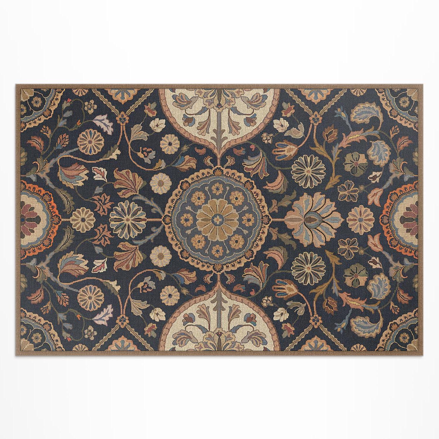 TEPPICH 80x120 cm Botanisches Ornament Vintage - Multicolor, Kunststoff (80/120cm) - Wallfluent