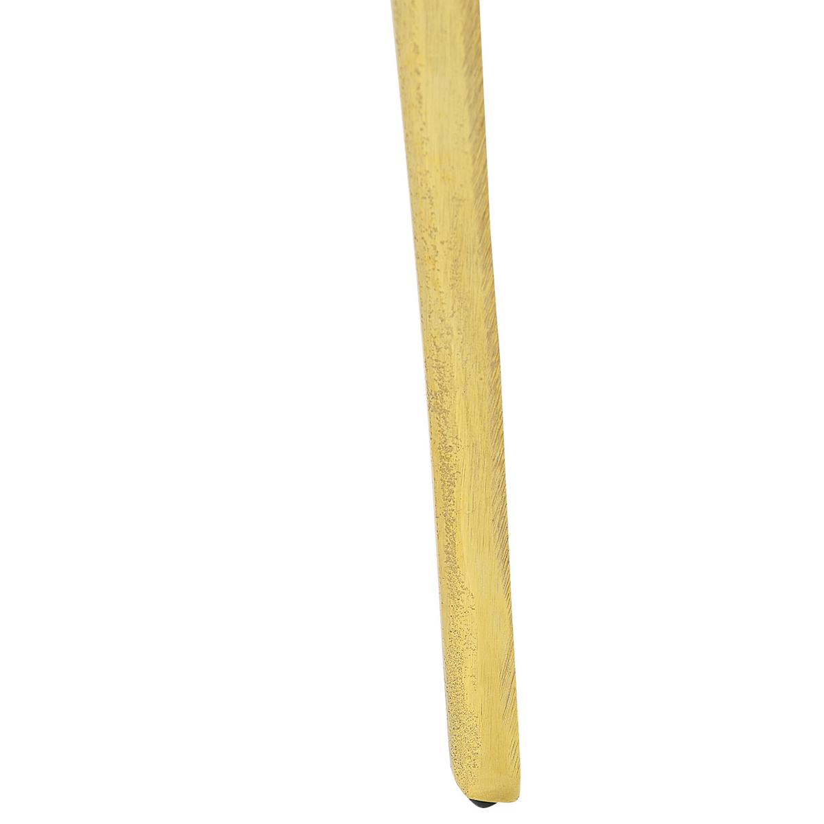 BEISTELLTISCH Marmor weiß/gold rund 30 cm Tilpa - Goldfarben/Weiß, Stein (30/30/54cm) - Beliani