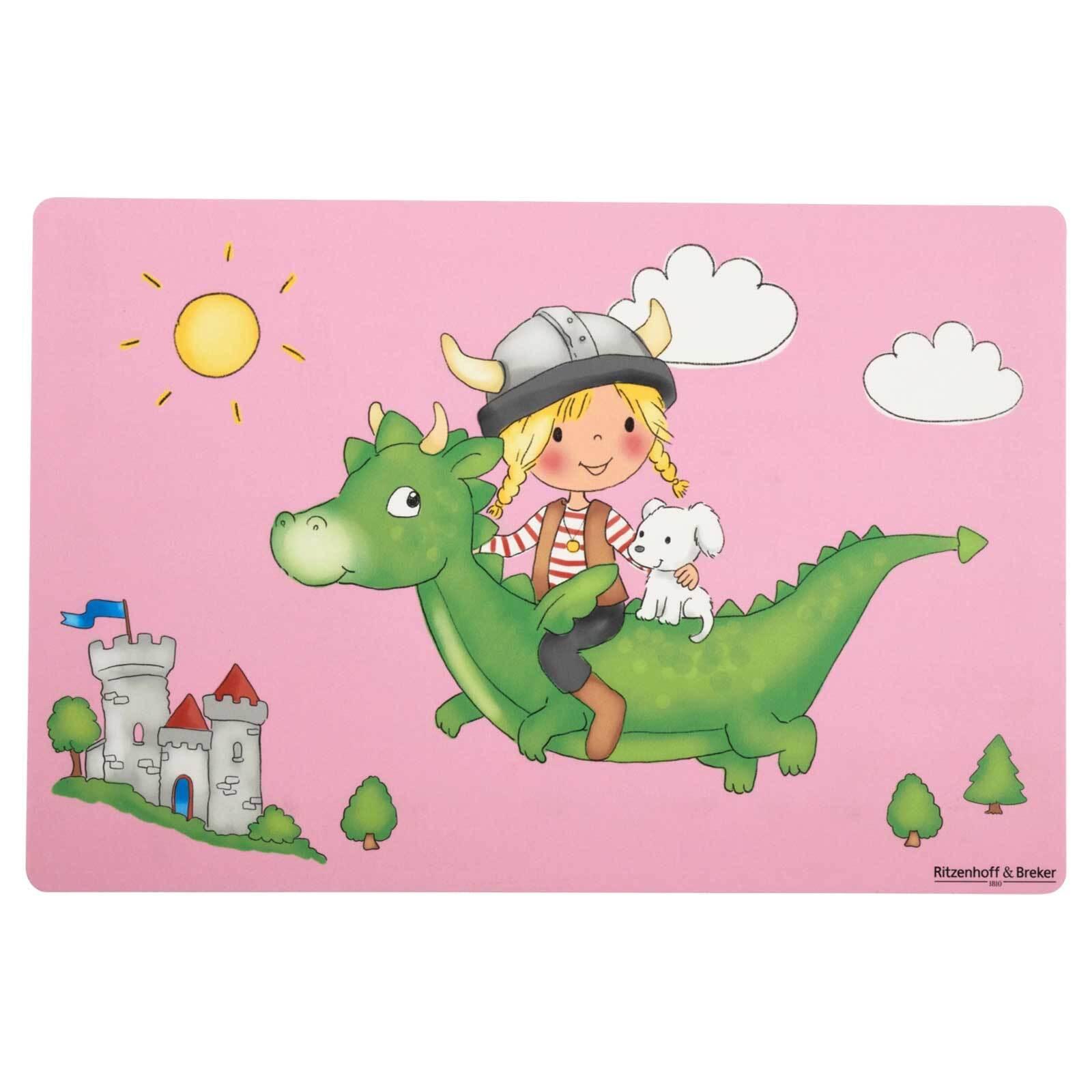 PLATZSET Drache pink 45 x 30 cm - Pink, Kunststoff (45/30/2cm) - Ritzenhoff Breker