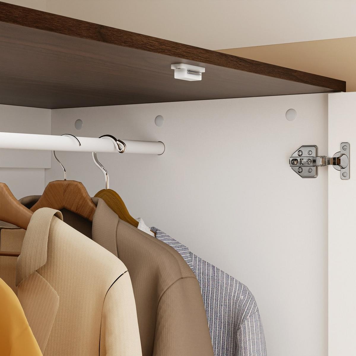 KLEIDERSCHRANK mit Schubladen KSB04-W - Ahornfarben, Fell (70/187/55cm) - SoBuy