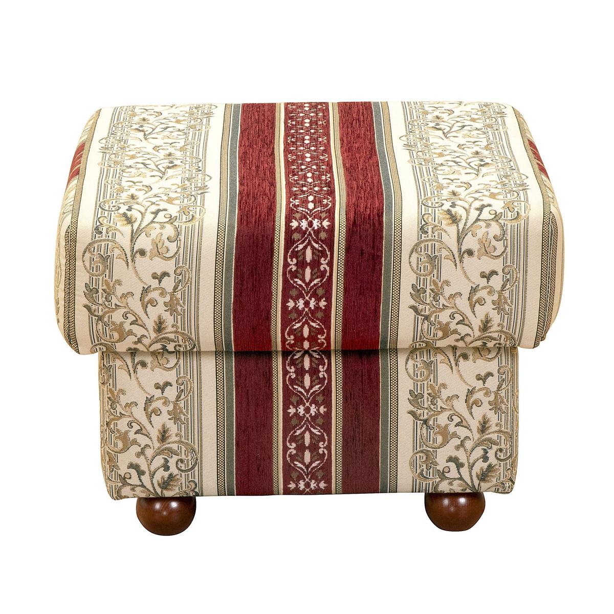 POLSTERSESSEL mit Hocker Kama Chenille rot - Rot, Kunststoff (96/85/81cm) - 58aufmkessel