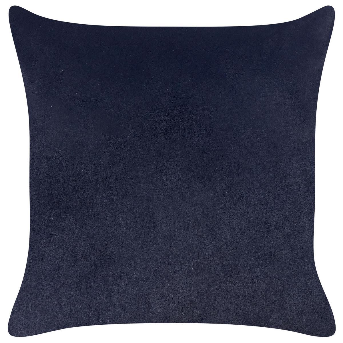 DEKOKISSEN 2er-Set Schwarz 45/45 cm Goldenrod - Schwarz, Textil (45/45cm) - Beliani
