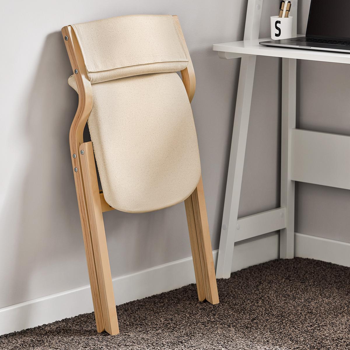 KLAPPSTÜHLEN 2 er set, Weiß 48x80x54cm - Weiß, Holz/Holzwerkstoff (54/80/48cm) - SoBuy