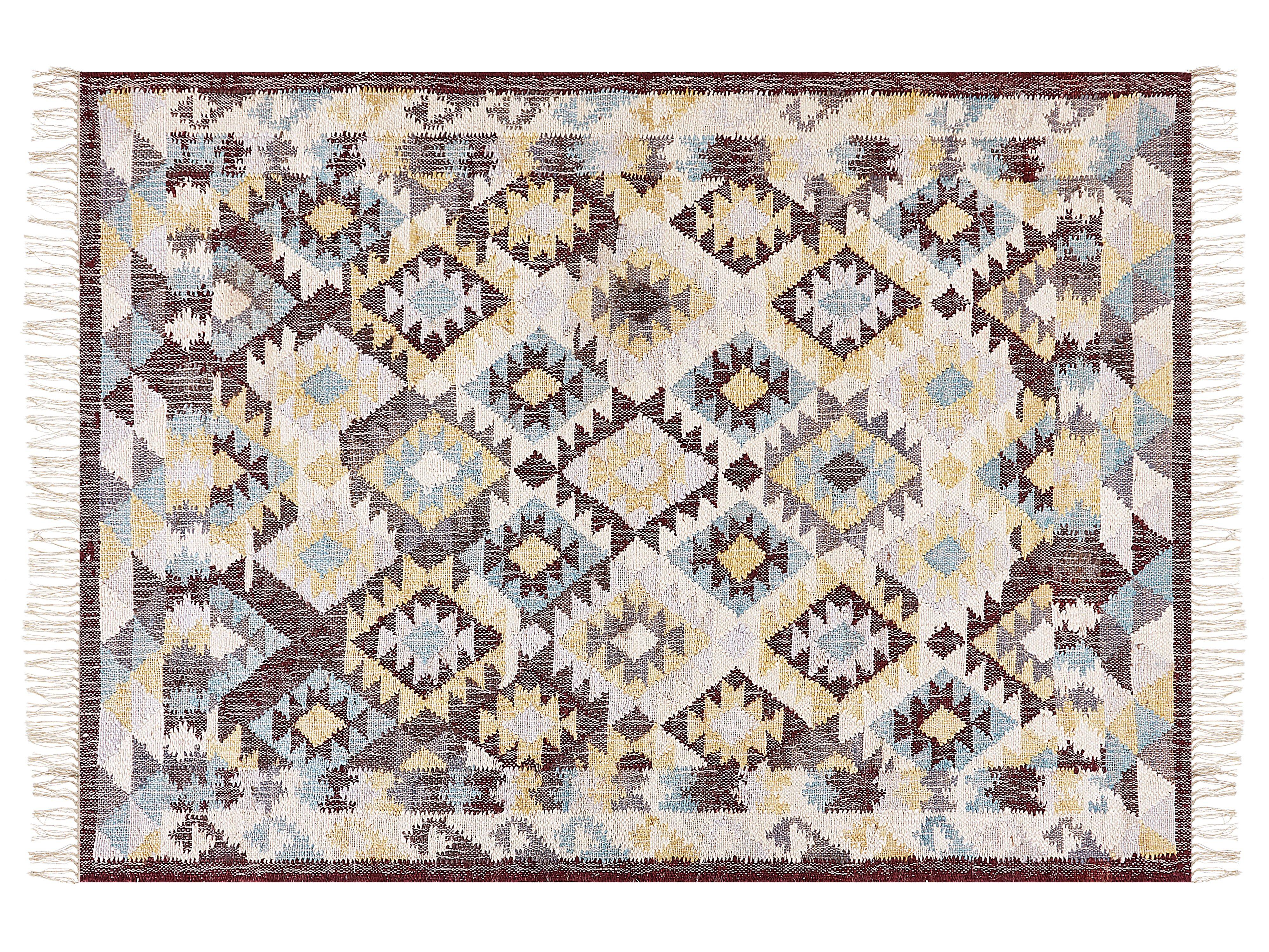 TEPPICH geflochten Fener 230/160 cm - Multicolor, Naturmaterialien (160/230cm) - Beliani