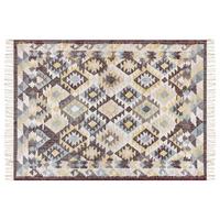 TEPPICH geflochten Fener 230/160 cm - Multicolor, Naturmaterialien (160/230cm) - Beliani