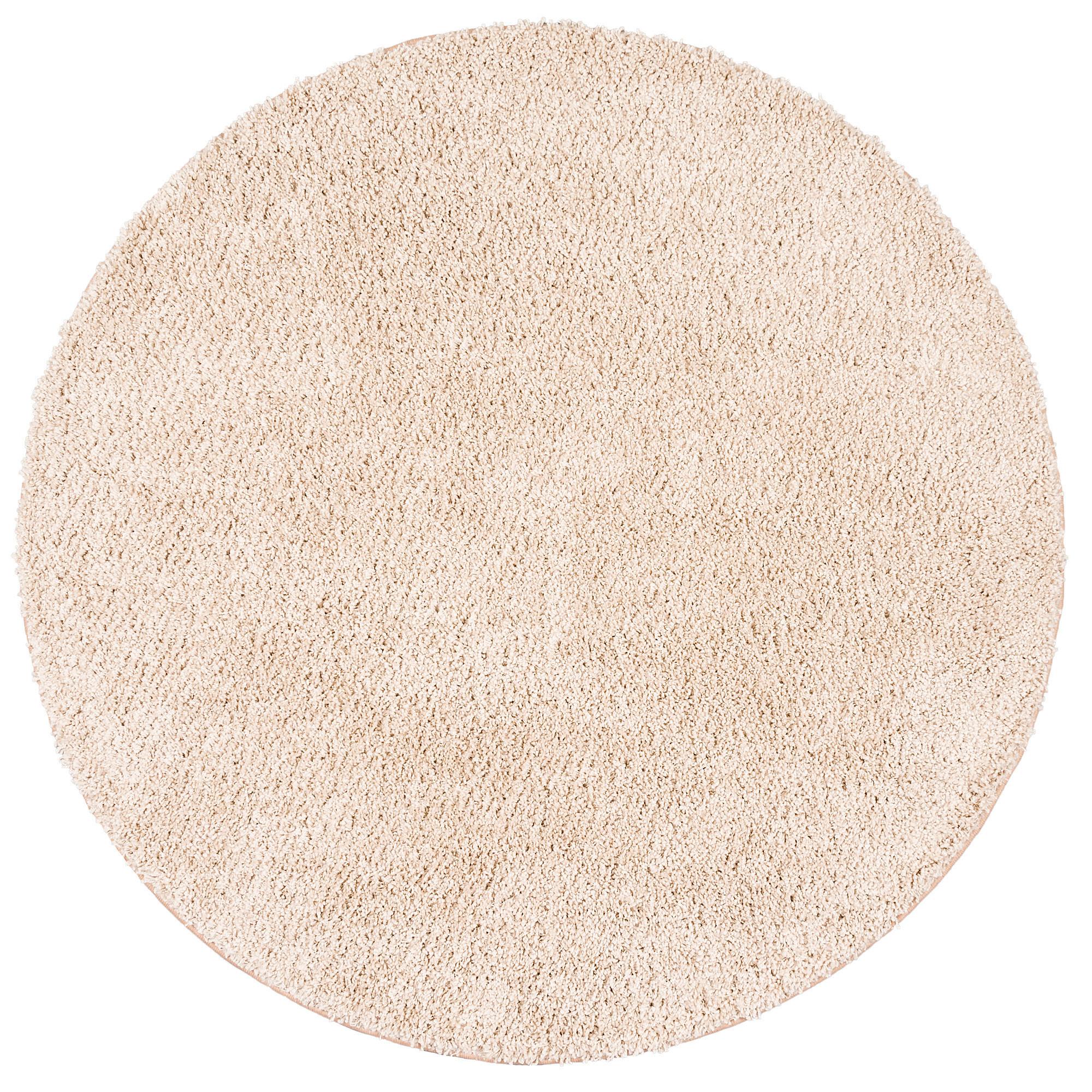 LUXUS HOCHFLOR LANGFLOR TEPPICH MILANO RUND - Beige, Textil (133/133cm) - Snapstyle