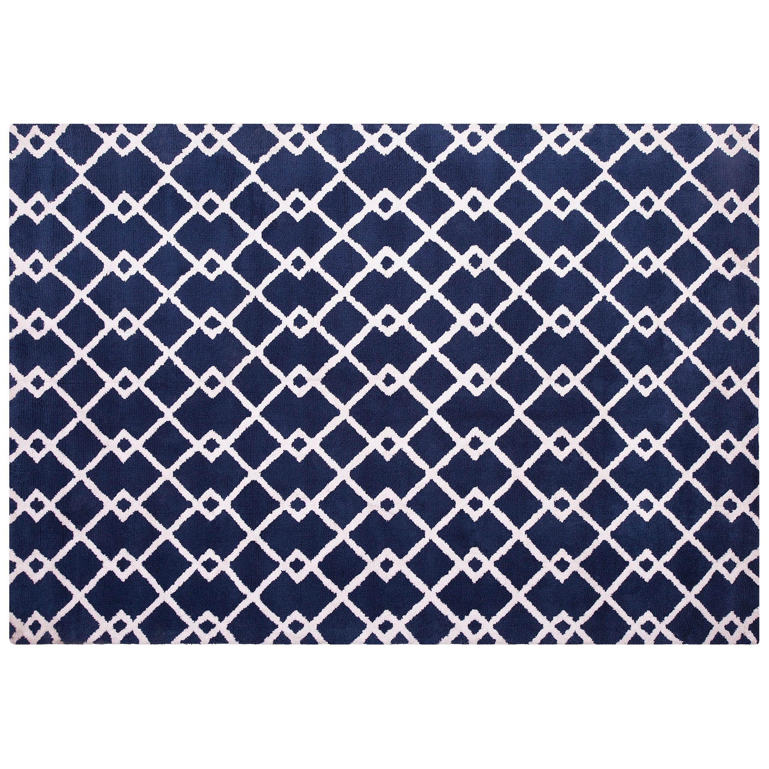 KURZFLOR-TEPPICH Serres 230/160 cm - Blau, Kunststoff (160/230cm) - Beliani